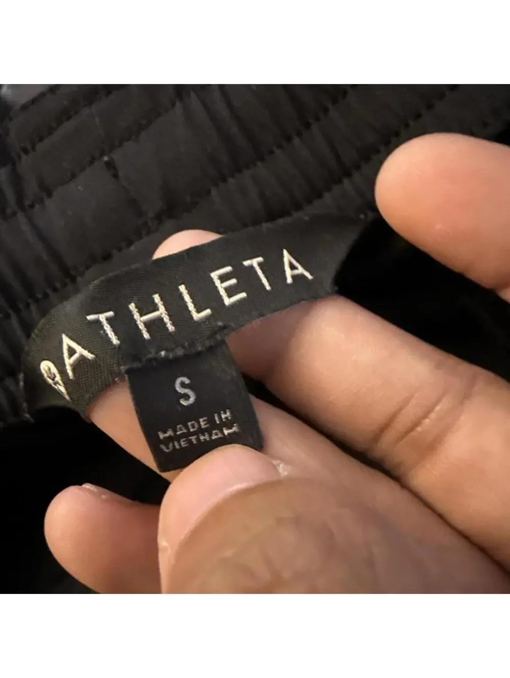 Athleta Black cargo pants with adjustable waist and drawstring size S
